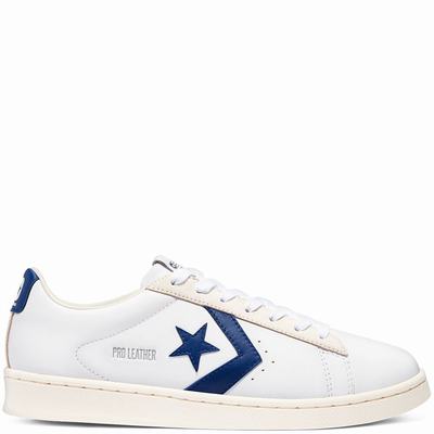 Converse Pro Leather - Miesten Tennarit - Valkoinen/Sininen